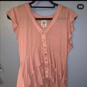 Pink flowy top